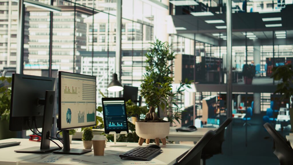 Financial Charts Kpi Metrics Displays Office 1024x576